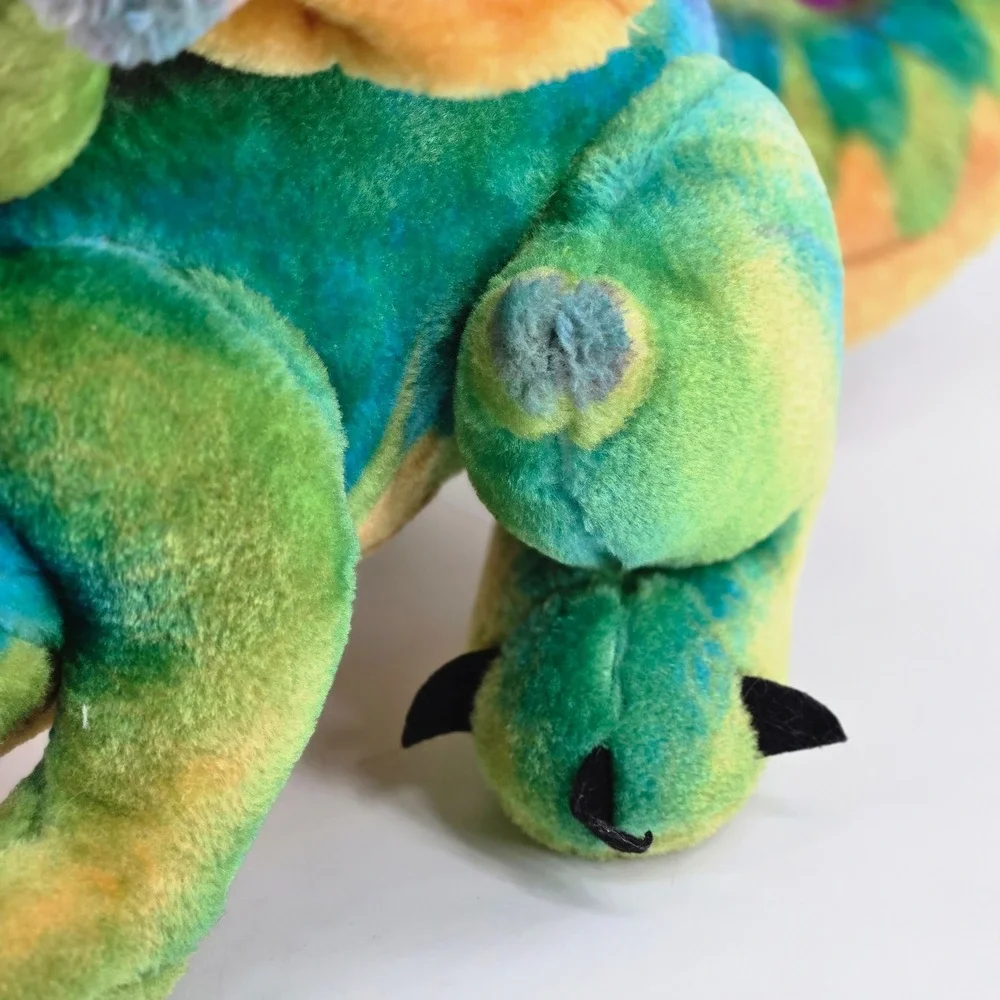 Melissa & Doug Cuddle Dragon Plush Stuffed Animal Green Purple Retired 2121 EUC